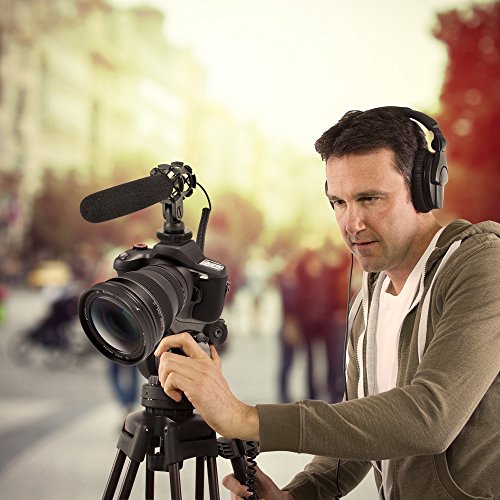 Pyle Video Shotgun Microphone-Professional Cam Mounted Back Electret Condenser External Mic-Compatible For Dslr Camera Camcorder Smartphone Iphone W/ 3.5Mm Connector-Pylepro Pmksf32 #TOP6