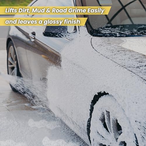 Image of CAR SAAZ Foam X Car & Bike Wash Shampoo 1 Ltr | Premium High-Foaming Shampoo | Snow Foam Wash for Ultimate Clean & Shine | pH Neutral, Thick Suds, Highly Effective (1000 ml)