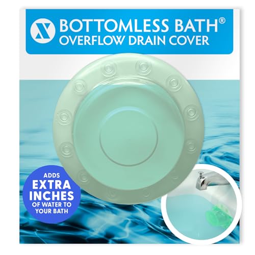 SlipX Solutions Bottomless Bath, Essential Overflow Drain Cover for Bathtub, Best Bath Accessories for Women, Adds Inches of Water to Your Tub for Deeper Soak, 4
