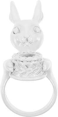 Easter Bunny Candle Holder Decorative Iron Finger Pattern for Home Decor and Special Occasions and Festive Celebrations