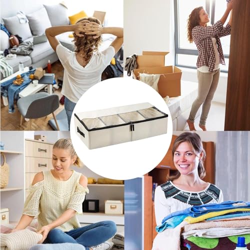 Rangement sous le lit pour vêtements, couvertures et jouets Teksome - 5