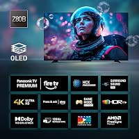 Panasonic Premium TV-55Z80BEZ, Z80B-Serie, 55 Zoll, 4K Ultra HD OLED Smart TV, 2025, Fire TV, Dolby Vision & Atmos, Game Mode Extreme, Alexa & Apple Support, Bluetooth, Schwarz – Ansicht 2