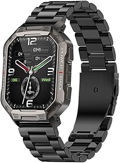 Smart Watch,Military Smart Watches for Men,Bluetooth Call(Answer/Make Calls) IP68 Waterproof 1.83'' Tactical Fitness Watch Tracker,Outdoor Sports Smartwatch for Android/iOS Heart Rate Monitor,D