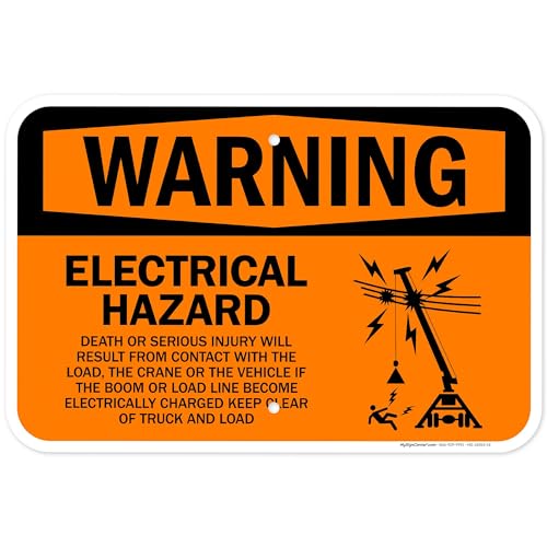 Warning Electrical Hazard Dead Or Serious Injury Sign, 12x18 Inches,
