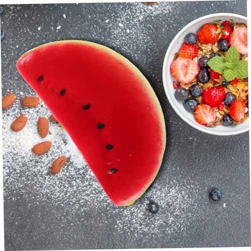 ADOCARN 4stücke Teiliges Künstliche Wassermelonenscheiben Dekoration Realistische Fruchtnachbildung Fotorealistisches Obstmodell für Home Party Foto Requisiten Langlebig und Farbecht