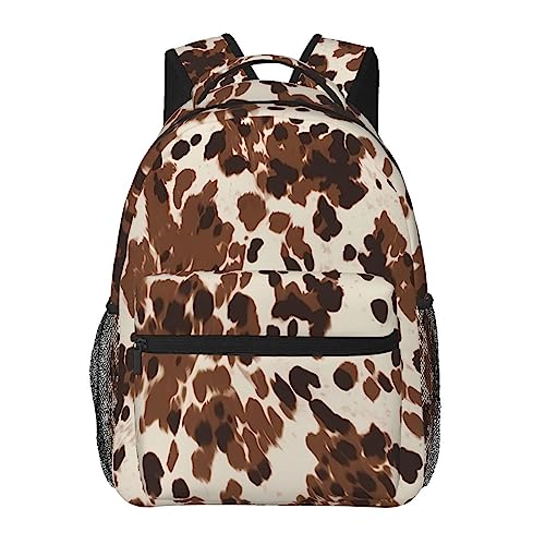 Sac à dos de voyage imprimé vache noir idéal pour vos weekends et randonnées urbaines
