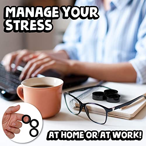 Bunmo Magnetic Rings Black | Fidget Toys Adults | Magnetic Fidget Rings | Endless Hours Of Fun | Spin, Connect & Play | Addictive Fidget Toy For Boys & Girls | Great Teen Gift #TOP2