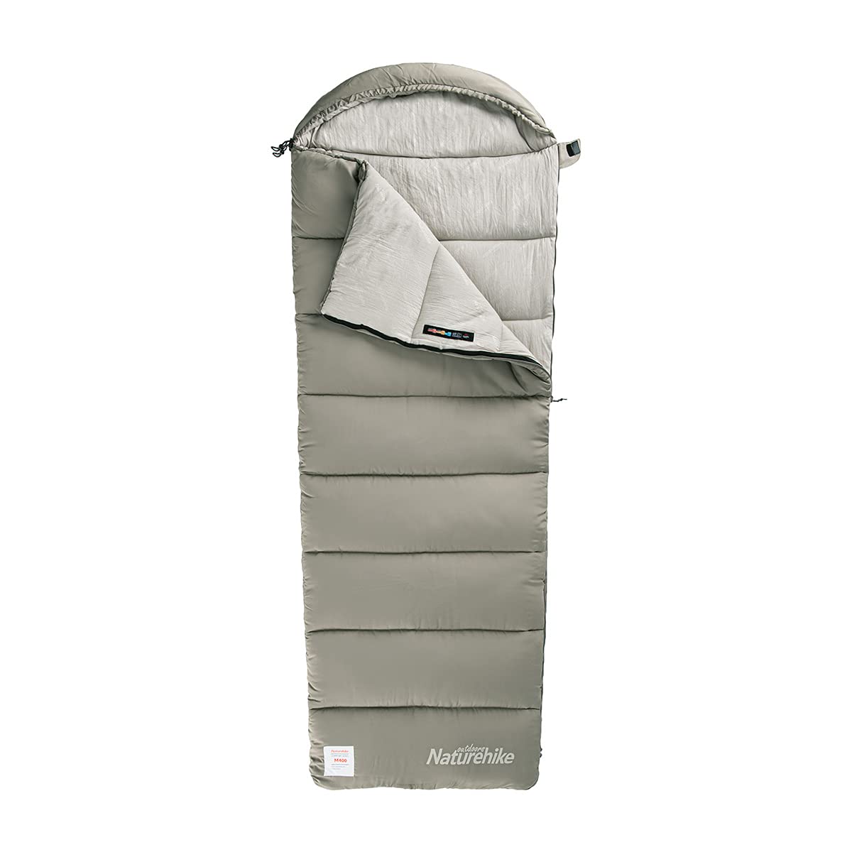 Naturehike Hooded Cotton Sleeping Bag, 3-4 Season Lightweight, Portable and Splicable Envelope Sleeping Bag, Filled with 180g/M2 Cotton, Suitable for Hiking, Camping, Indoors — image 1