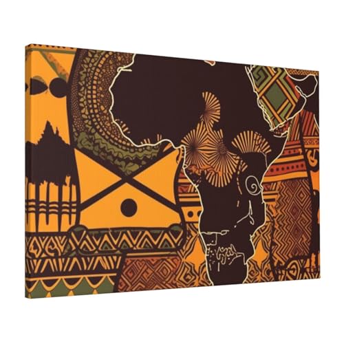 Tableau moderne carte africaine déco murale haut de gamme