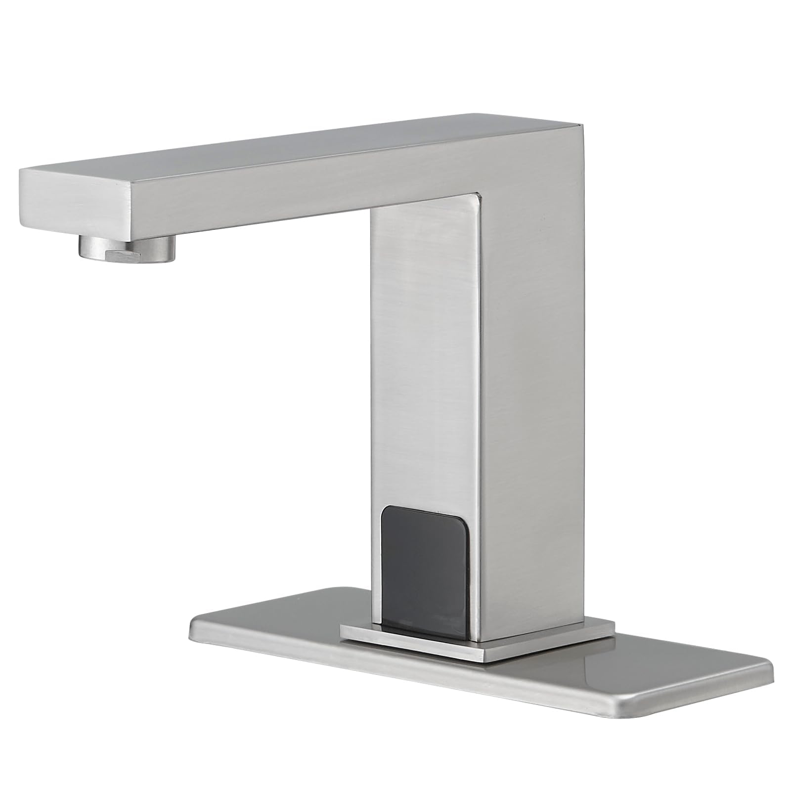Sxithgkdw Brushed Nickel Commercial Bathroom Touchless Faucet, Motion Activated Hands- Faucet, Mixer Tap Control Box And Mixing Valve,