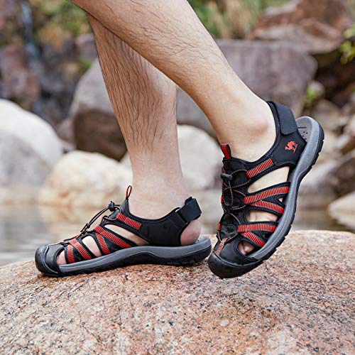Image of CAMELSPORTS Men's Hiking Sandals Closed Toe Outdoor Beach Sandal Waterproof Sport Fisherman Sandals Water Shoes