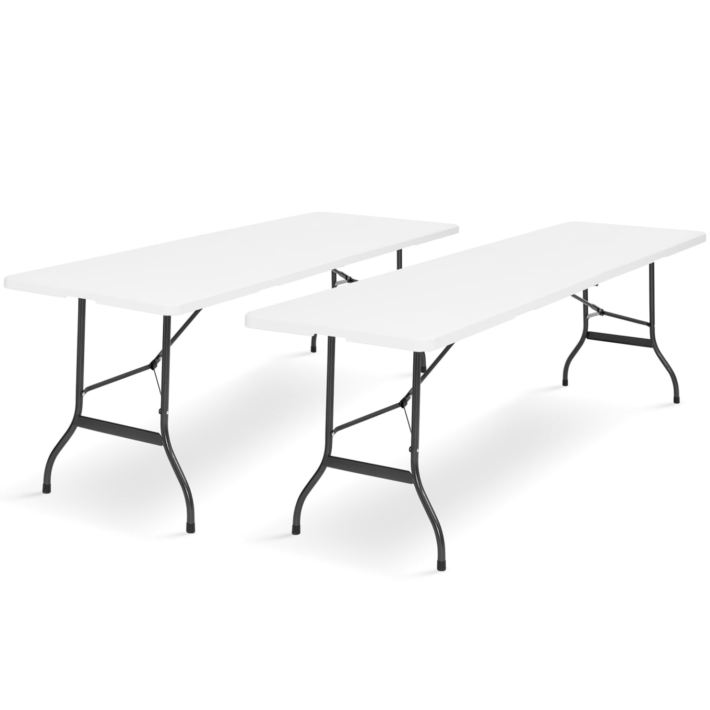 IDMarket - Lot de 2 Tables Pliantes Portables 180 CM pour Camping ou réception