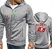 Produktbild FEZD Hoodie Fußball-Jersey-Tampa Bay Buccaneers Langarm-Zipper Hoodies Männer Herbst Jersey High Neck Hoodie Long Sleeve T-Shirt Pullover,XL