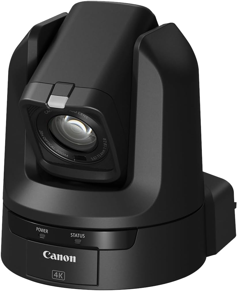 Canon CR-N100 PTZ Camera (Black), 20x Optical Zoom, 4K UHD Video, Professional Productions, House of Worship, Education, Broadcast, Corporate, Events