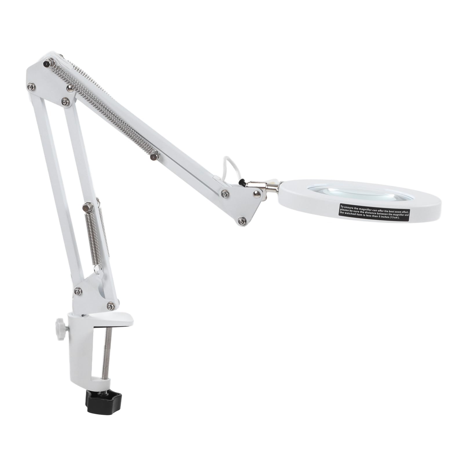 Hyuduo Lampada da Lettura con Clip Lampada con Morsetto in Lega di Alluminio con Lente d'ingrandimento 5X 3 modalità 11 luminosità con Morsetto Pieghevole per Leggere Libri Hobby Artigianali