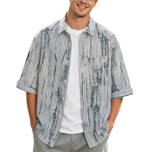 Chemise d'été décontractée à manches courtes idéale pour les vacances au soleil