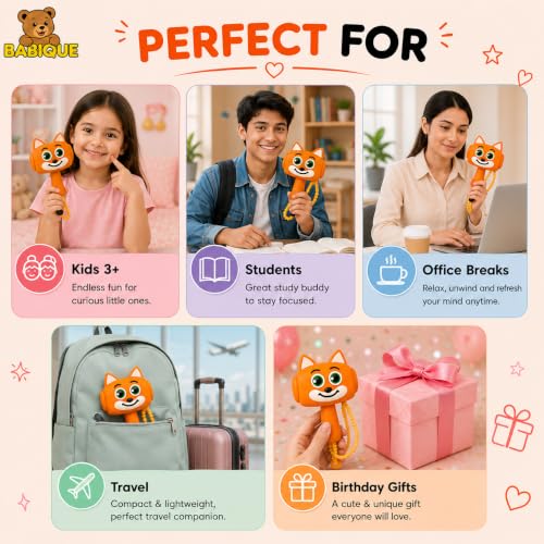 Image of Babique ChuChu Toys Cute Cartoon Panda & Fox Soft Plush Combo | Soft Huggable Sensory Toy | Cuddly Handheld Toy for Babies, Toddlers & Kids | Travel-Friendly Gift | Pack of 2