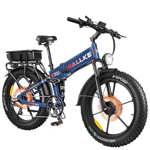 W Wallke 2800W Dual Motor Folding E-Bike
