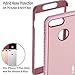 ULAK Compatible with iPhone 7 Plus Case, Heavy Duty Shockproof Protective Phone Case Design for Girls Women, Premium Hard PC Back with TPU Bumper Cover for iPhone 7 Plus, Rose Gold