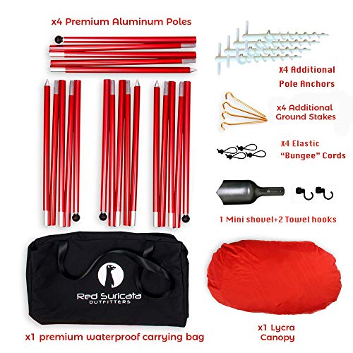 Red Suricata Family Beach Tent & Beach Canopy & 2 Beverage Holders Bundle - Upf50 Uv Sun Shade Shelter thumb #3
