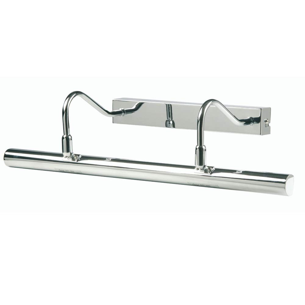 Britalia Polished Chrome Vintage Retro Double Arm Picture & Mirror Light | Adjustable Head | 492mm Width | Toggle Switch Operated | 4 x G9 Lamps Required (Not Included)