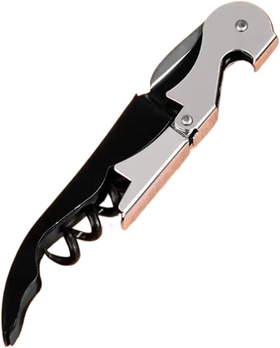Stainless Steel Waiter's Corkscrew - Multi-Tool Wine Bottle Opener with Foil Cutter for Home & Bar Use wine opener cooking tool