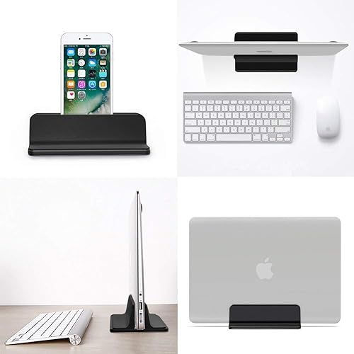 Miniatura 4 de ORANGEHOME Soporte para laptop, soporte vertical de escritorio con tamaño de base ajustable, soporte para portátiles compatible con todos los