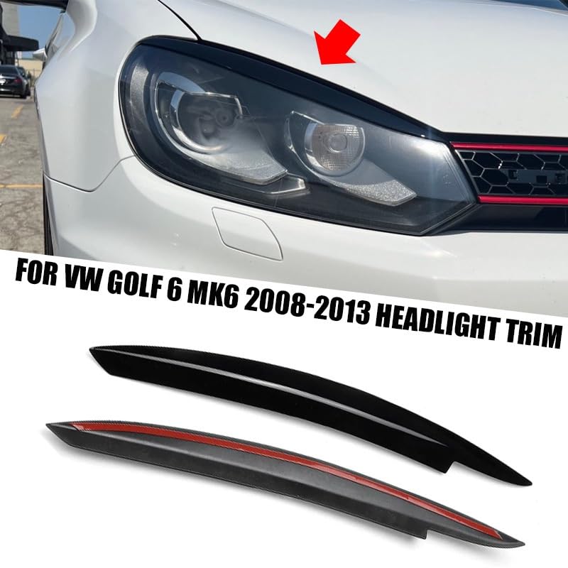 Cache-Sourcils de Phares Masquage Défauts Optiques Golf 6 MK6 GTI 2008