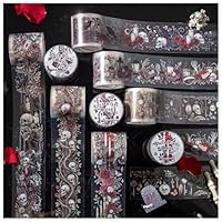 Lot De 6 Rouleaux De Ruban Washi Motif Plantes Et Fleurs