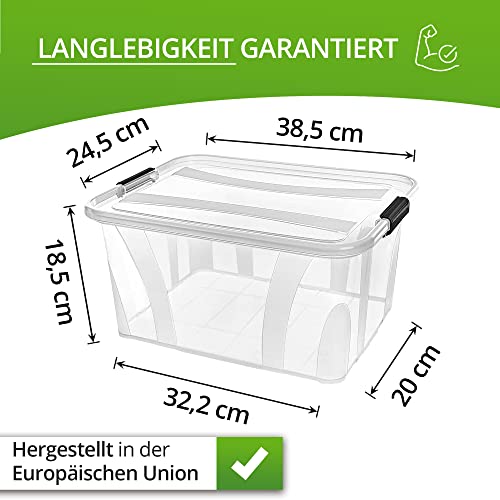 Aufbewahrungsbox astor24 PREMIUM 3er XXL Set transparent
