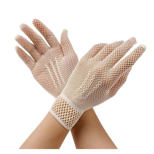 Gants tricotés en maille pour femme, beige, M