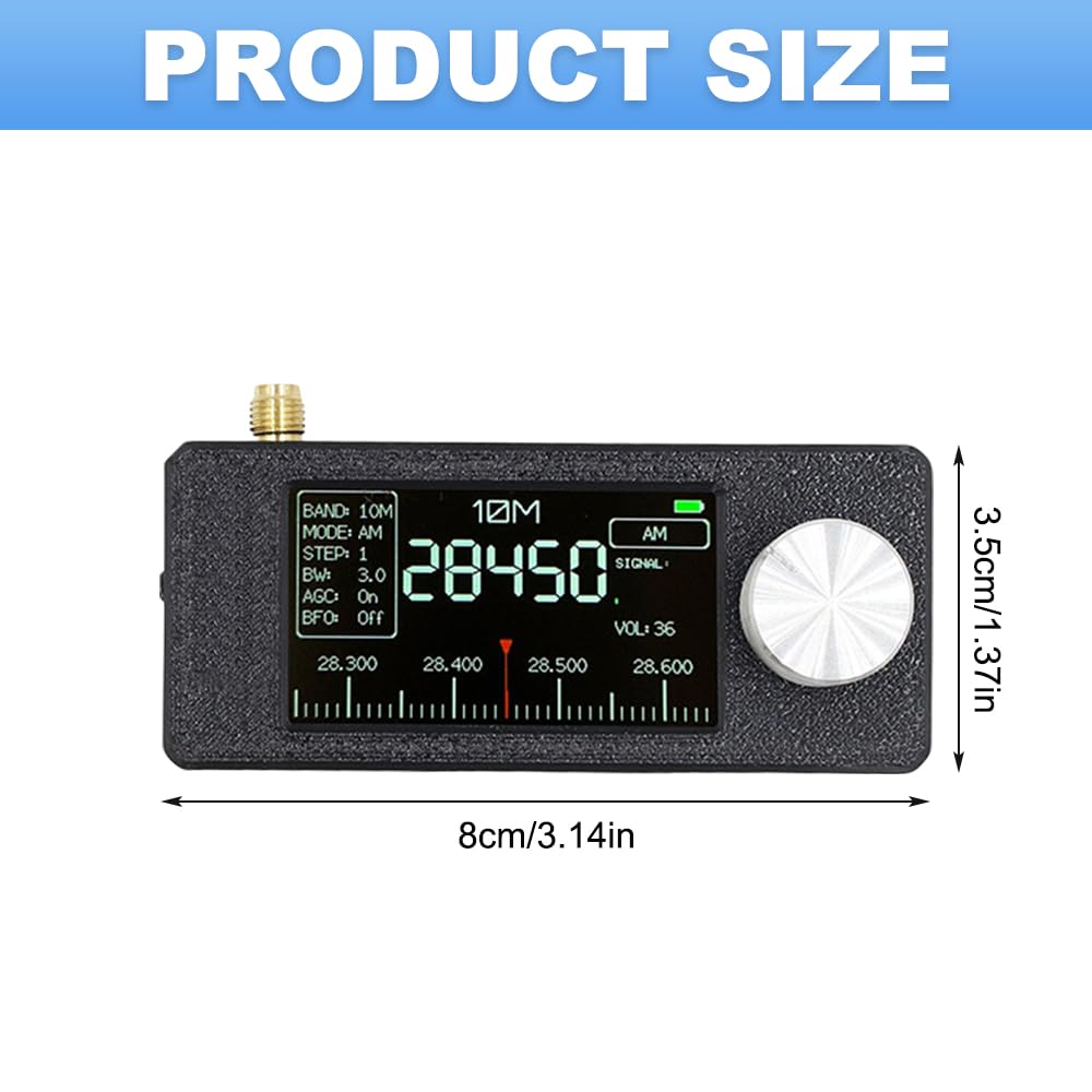 SI4732 Mini Radio De Poche FM/AM (pour MW Et SW), Support SSB, écran IPS 1,9" Avec Rétroéclairage Réglable (antenne Télescopique