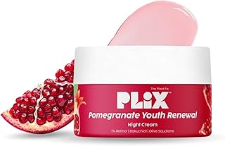 PLIX - THE PLANT FIX Pomegranate 1% Retinol &amp; 1% Bakuchi Oil Anti Ageing Night Cream | Reduces Fine Line &amp; Wrinkles | For ...