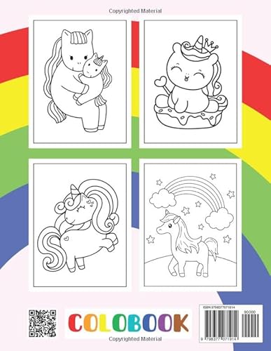 Unicorns Coloring Book For Toddlers: Cute Gift For Stress Relief and Relaxation