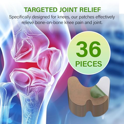 Knee Pain Relief Patches for Back: Maximum Strength Knee Relief Patches for Back Shoulder Muscle - Extra Strength ICY Hot Patches with Menthol Wormwood - Fast Acting Relief Patch for Knee, Low Back