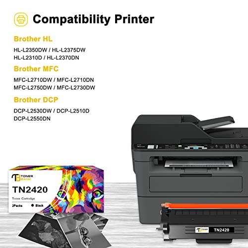 Toner Bank TN2420 TN-2420 MFC-L2710DW: voor toner Brother MFC L2710DW HL-L2350DW MFC-L2710DN HL-L2310D DCP-L2530DW MFC-L2750DW DCP-L2510D MFC-L2730DW HL-L2375DW DCP-L2550DN TN 2420 2410 TN2410 Tray - Image 3