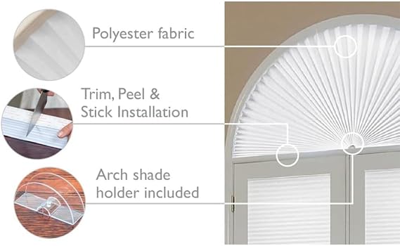 REDI Shade 3607076 original ARCH light blocked pleat shade, 3607571