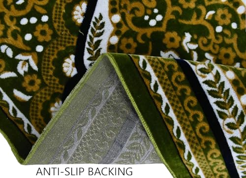 Image of Janamaz Prayer Mat - Turkey Soft Velvet Namaz Mat | Premium Aasan for Daily Salah, Janimaz Namaz, Comfortable & Durable Prayer Mat | 44x27 Inch, (02)