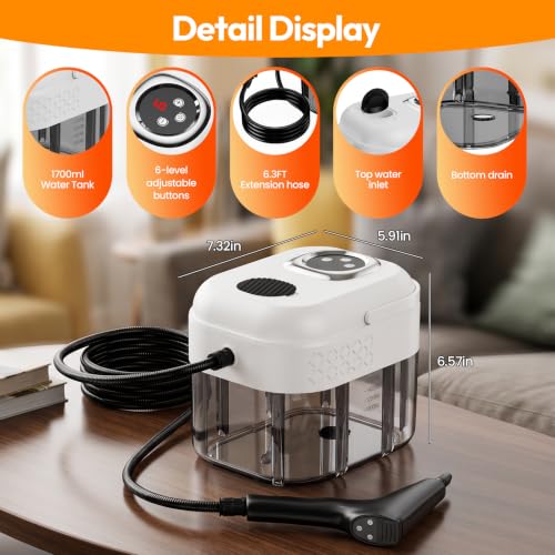 Steam Cleaner, 6-Level Adjustable Handheld Steam Cleaner for Home & Car by LZHYWEI - Used condition - Image 6
