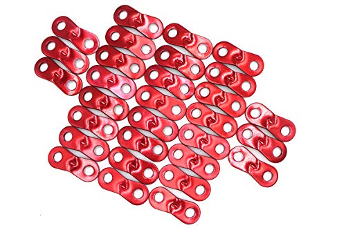 Fgen 30Pcs Outdoor Binocular Aluminum Umbrella Rope Buckle Tent Canopy Pull Rope Accessories Wind Rope Buckle Fixed Buckle Stop Adjustment Piece #TOP6