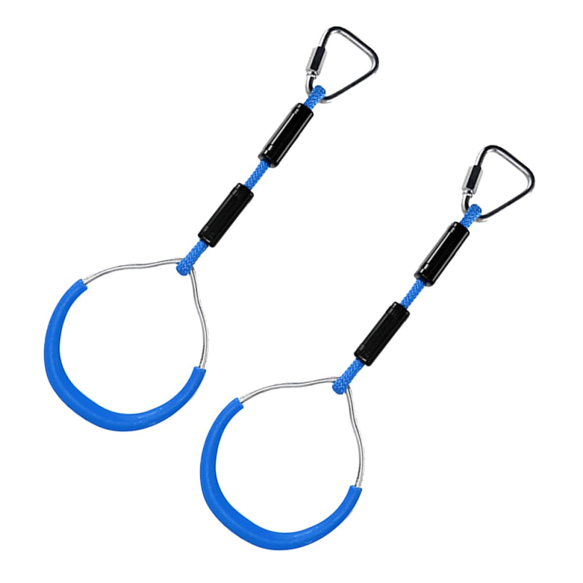 ORFOFE 2 Piezas Anillos Gimnasia Infantiles Columpio y Anillas Fitness Resistentes para Juegos al Aire Entrenamiento y Escalada Color Azul