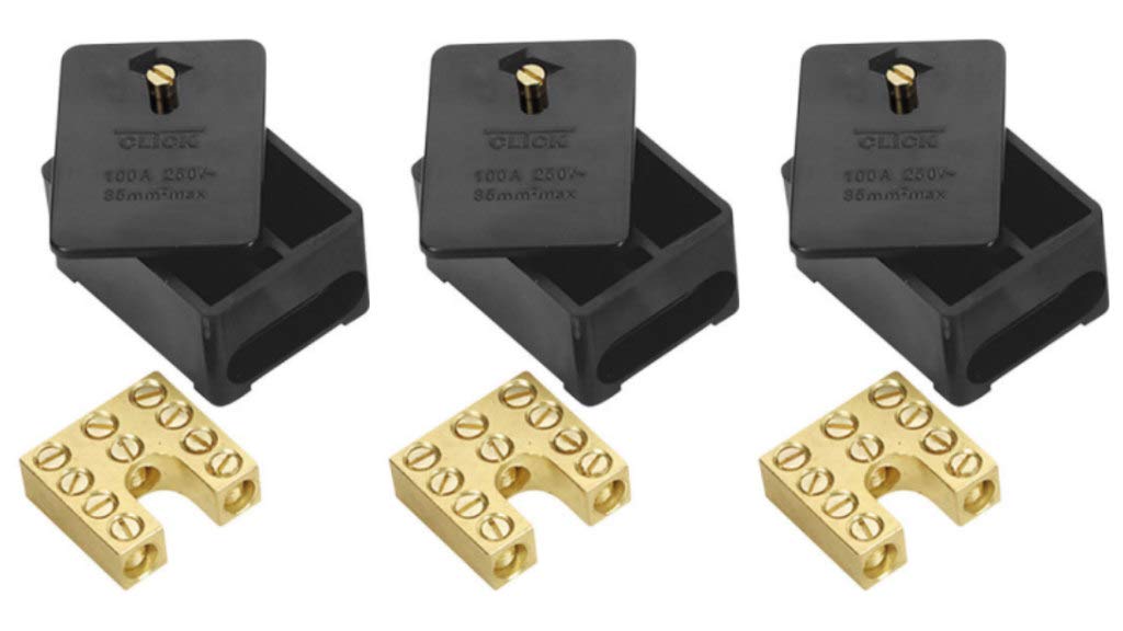 Click WA227 Service Connector Link Box SP 5 Way - 100 Amp (Pack of 3) : Amazon.co.uk: DIY & Tools