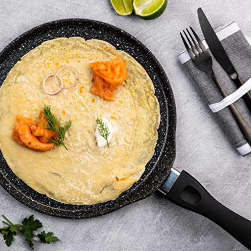 Foto von Westinghouse Black Marble Pfannkuchenpfanne Ø28 cm, Induktion & Alle Herdarten, PFOA-Frei, Non Stick Non Stick Antihaft, Spülmaschinengeeignet