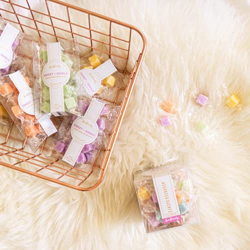 Bonblissity Mini Me Travel Trio Candy Scrub, 36 Pcs Combo Pack, Energize - Fresh Lemongrass (12), Mango Sorbet (12), & Sweet Satsuma (12), Individually Wrapped, Exfoliate & Moisturize #TOP6