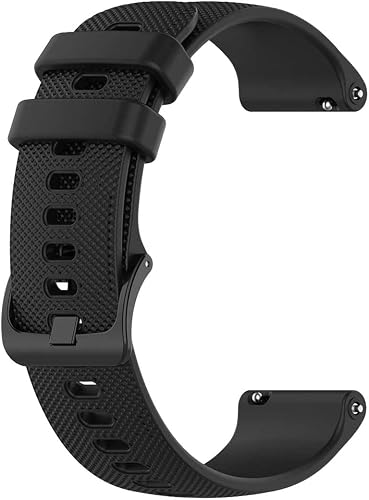 Replacement Watch Strap Compatible with Garmin Venu/Forerunner 245/645 - (20mm) (Black)
