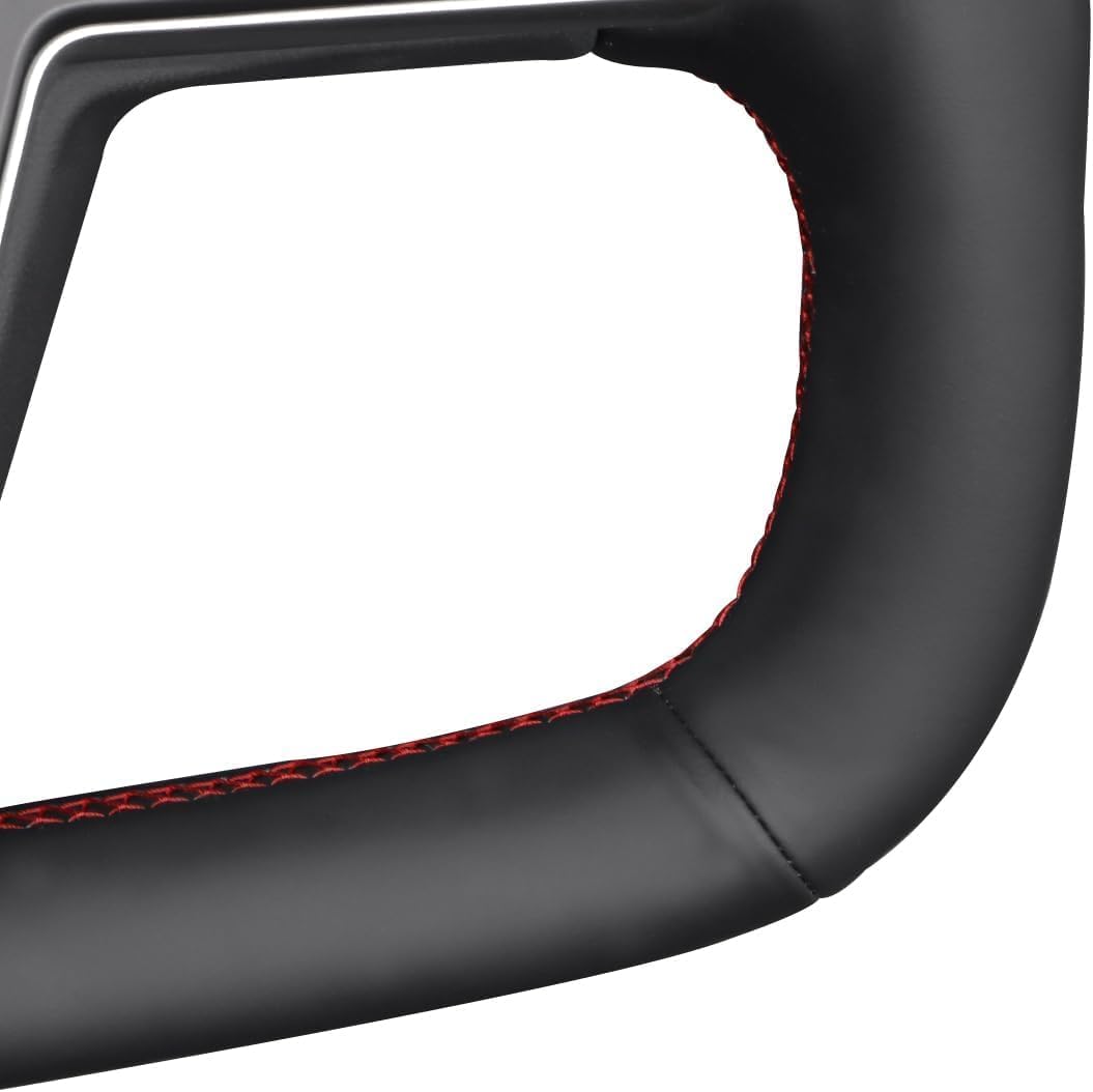 MEWANT Steering Wheel Covers for Yoke Style Steering Wheel for Tesla Model S 2021-2023 / Model X 2021-2023 Made of Artificial Leather&Carbon Fiber