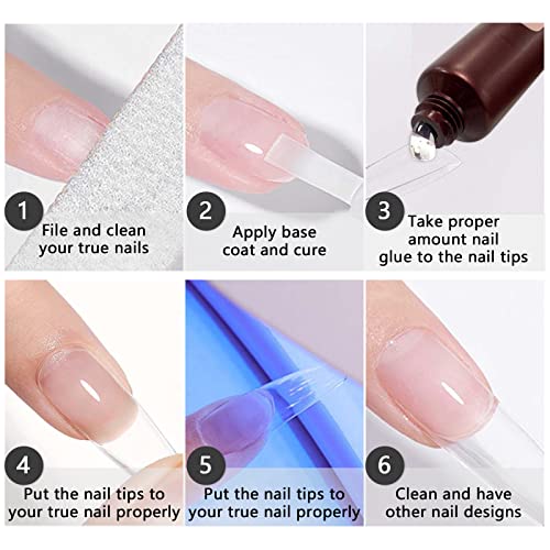 U-Shinein 2X20Ml Nail Glue Gel, Solid Gel Glue For Press On Nail Tips, Nail Glue Gel For Rhinestone Acrylic Nails, Super Strong Adhesive Gel Nail Art, Need Uv/Led Lamp Cure #TOP5