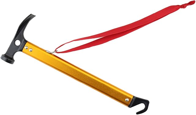 TRIWONDER Camping Hammer Tent Pegs Mallet Multifunctional Ground Pegs Puller Remover Aluminum Tent Stakes Hammer