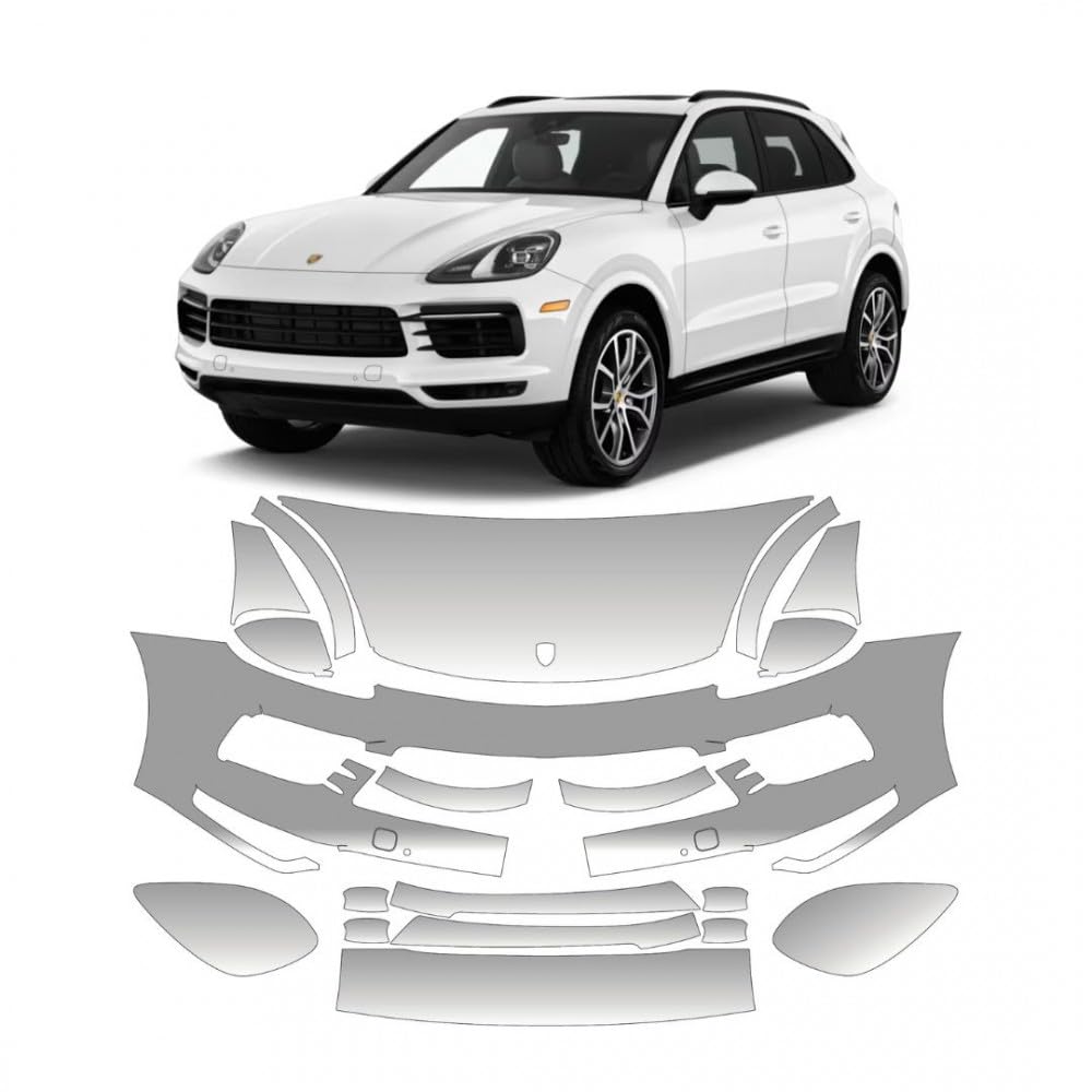 Winyl PPF/Vinyl Protector/Pre-Cut PPF Szablony do samochodu STAR SAM Kompatybilny z Porsche Cayenne (9Y0) 2017-2019 Wersja 1