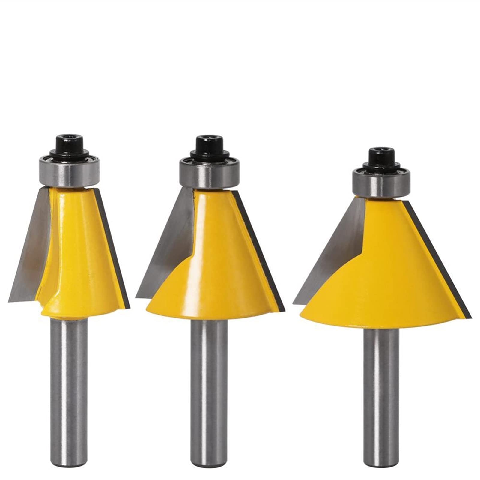8mm Shank Chafler Router Bit 15 22.5 30 grados cortador de fresado for máquina de madera Fresas de mango JIYAMI'EN EL (Size : 3PCS)